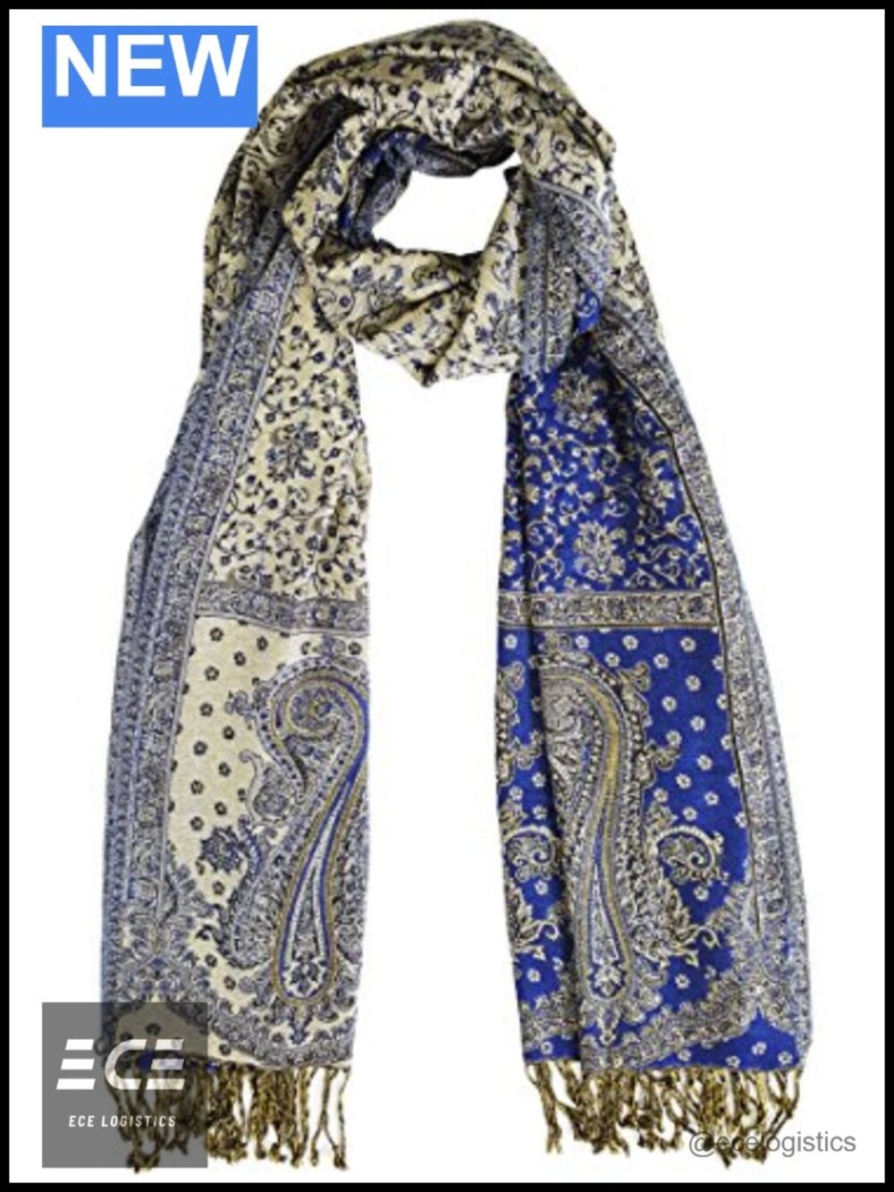 Reversible Double Sided Wool Silk Stole Large Scarf Wrap Unisex Winter